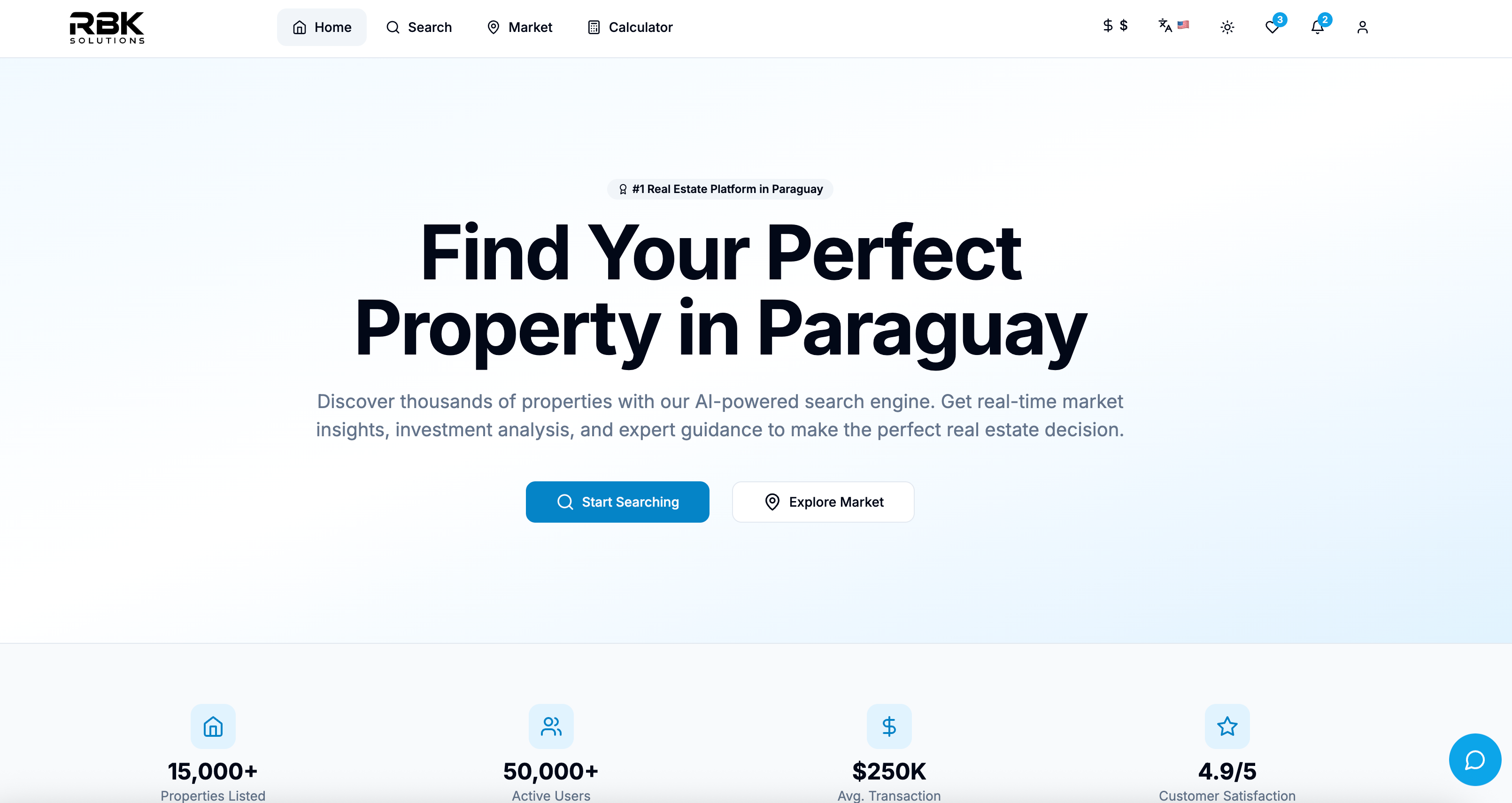 Realty RBK homepage screenshot